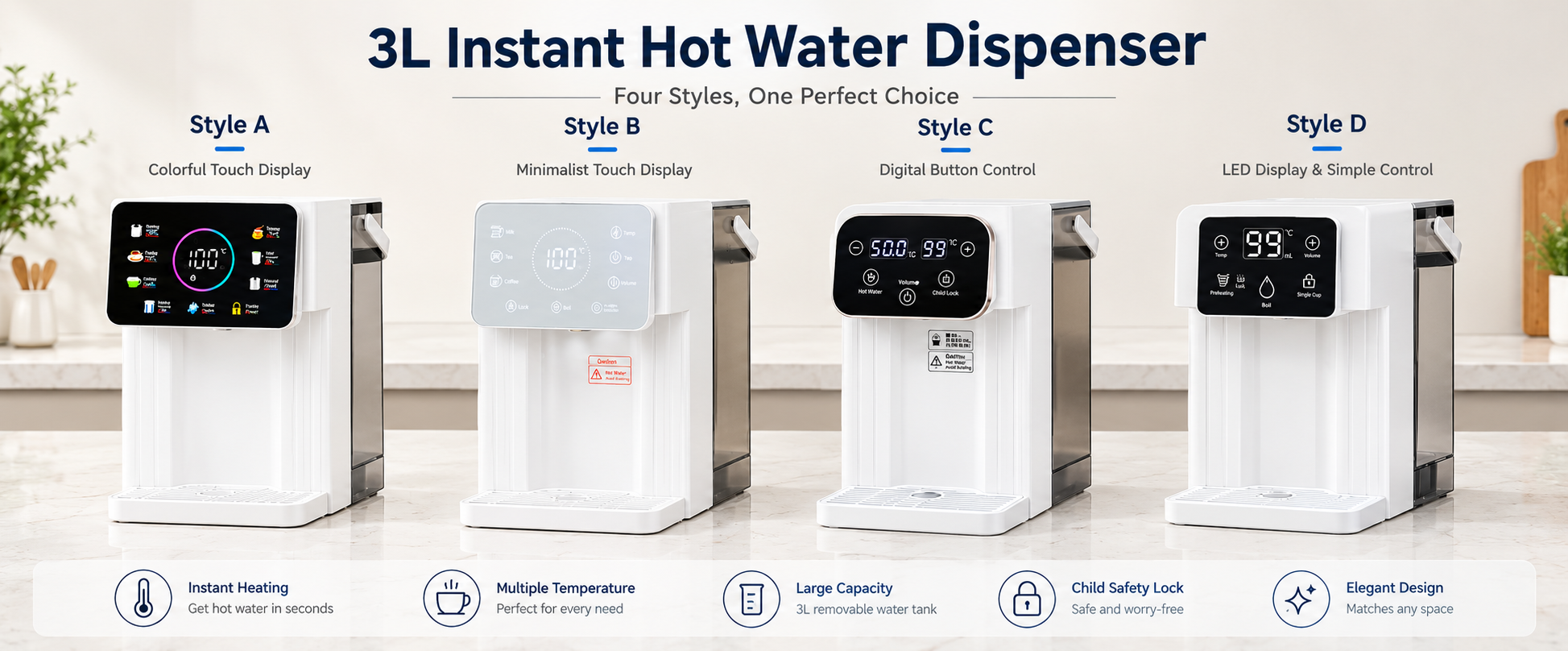 Yunpei instant hot water dispenser collection