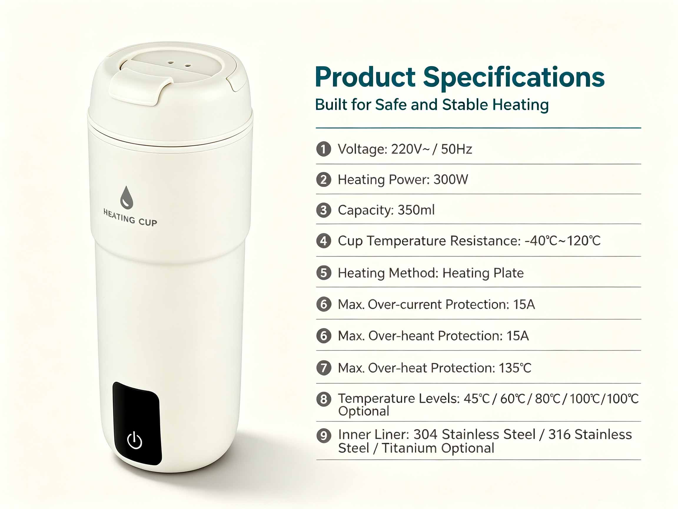 SY-635C 300ml portable electric water cup